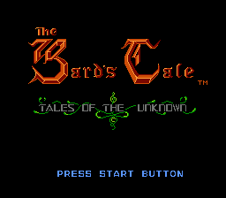 Bard's Tale, The - Tales of the Unknown (USA) (Beta 1)